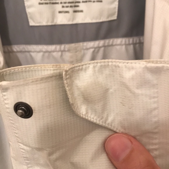 L.L. Bean Oyster Shell Gray Rain Trench Coat Small - Picture 14 of 15